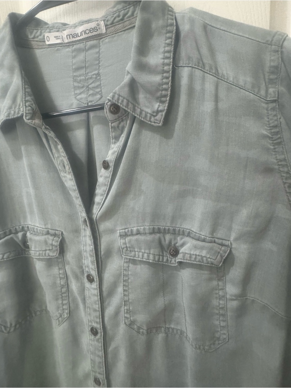 Maurices Camo Utility Button-Up Shirt | Size: 0 (XL) Like New - Picture 4 of 5